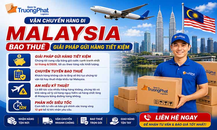 Vận chuyển hàng đi Malaysia bao thuế – Giải pháp gửi hàng tiết kiệm