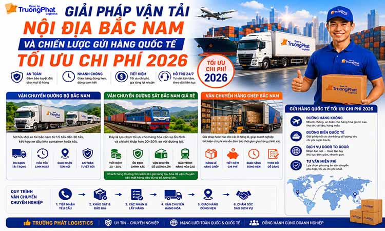 GIẢI PHÁP VẬN TẢI NỘI ĐỊA BẮC NAM VÀ CHIẾN LƯỢC GỬI HÀNG QUỐC TẾ TỐI ƯU CHI PHÍ 2026