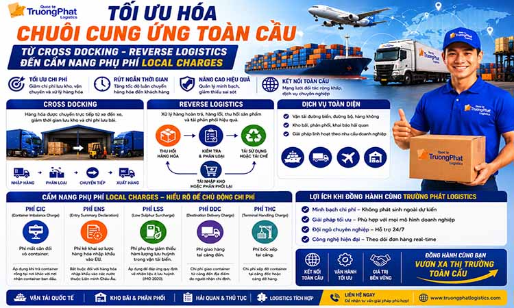 TỐI ƯU HÓA CHUỖI CUNG ỨNG TOÀN CẦU - TỪ CROSS DOCKING - REVERSE LOGISTICS ĐẾN CẨM NANG PHỤ PHÍ LOCAL CHARGES