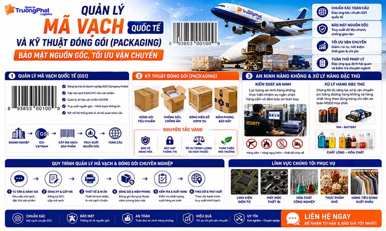Quản Lý Mã Vạch Quốc Tế Và Kỹ Thuật Đóng Gói (Packaging) Bảo Mật Nguồn Gốc Tối Ưu Vận Chuyển