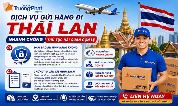 Dịch vụ gửi hàng đi Thái Lan nhanh chóng – Thủ tục hải quan gọn lẹ