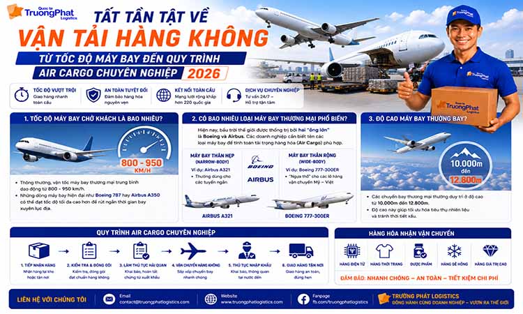 TẤT TẦN TẬT VỀ VẬN TẢI HÀNG KHÔNG - TỪ TỐC ĐỘ MÁY BAY ĐẾN QUY TRÌNH AIR CARGO CHUYÊN NGHIỆP 2026