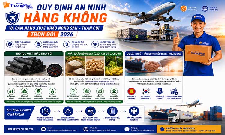 QUY ĐỊNH AN NINH HÀNG KHÔNG VÀ CẨM NANG XUẤT KHẨU NÔNG SẢN - THAN CỦI TRỌN GÓI 2026