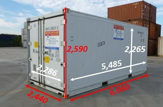  Kí hiệu container theo kích thước
