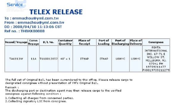 Telex Release là gì